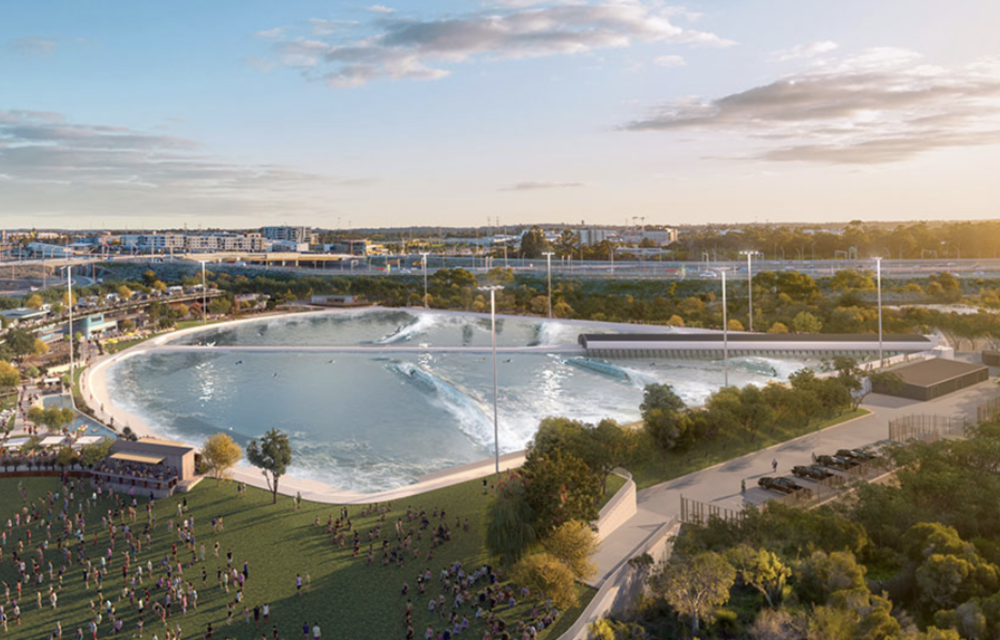 The project is set to include a 5.4-acre Wavegarden Cove lagoon capable of generating a variety of wave types to suit beginners through to advanced surfers.