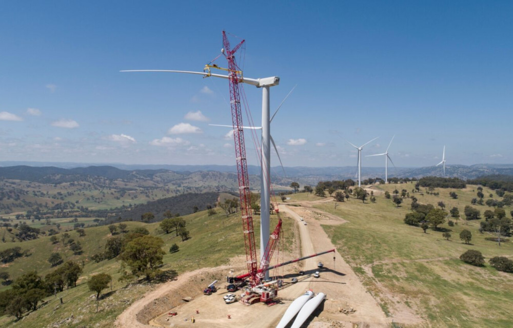 Plans advancing for new Victorian wind farm, construction includes up to 164 turbines and battery energy storage system, connecting via 45km overhead transmission linearticle image