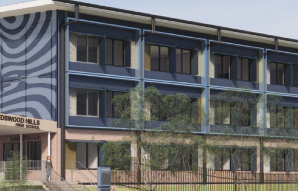 Construction of new high school in Gledswood Hills for 1000 students, including specialist STEM and sports facilities