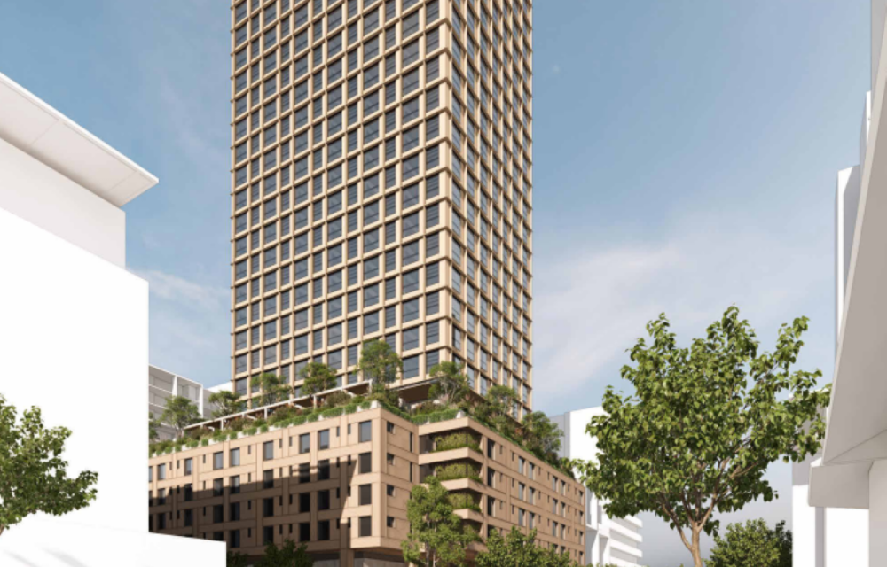 Approved 34-storey Perth development using hybrid timber, including apartments, retail and Build-to-Rent housing