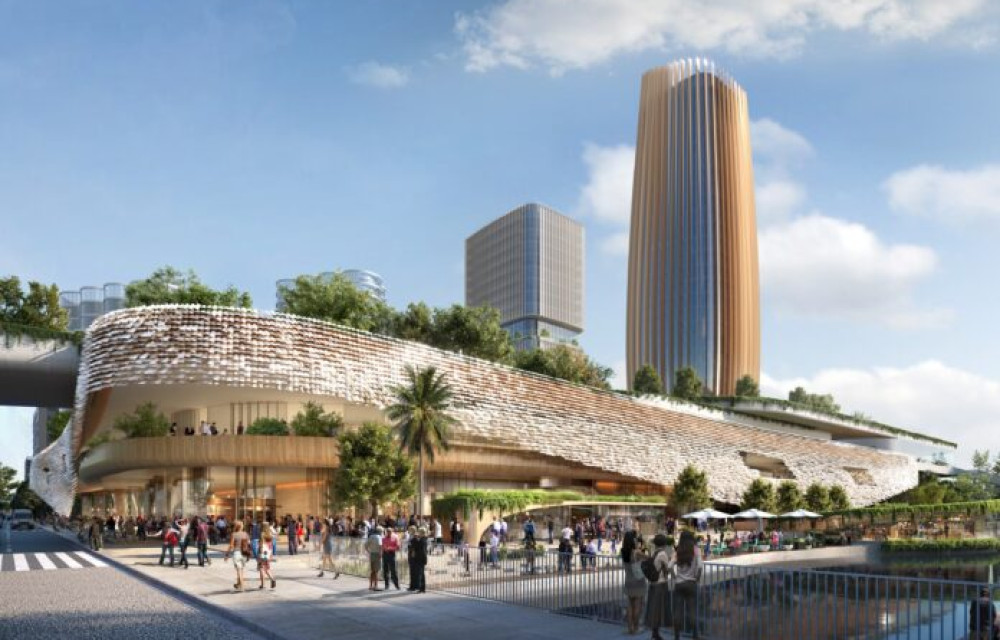 Horizon Centre Olympic Games-linked mixed-use project featuring hotel, arena, and athlete village in Maroochydore