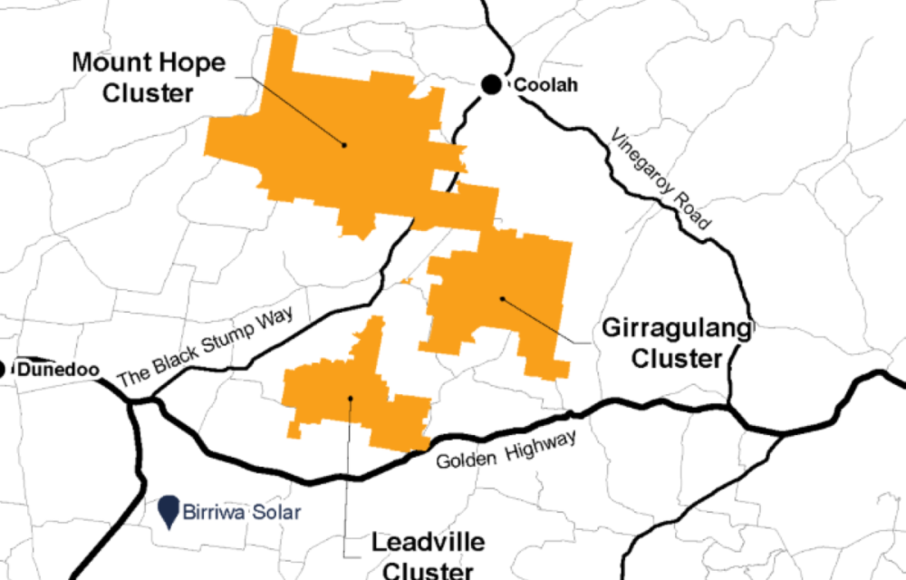 Wind turbines and energy infrastructure planned for a large-scale wind farm project in Central West NSW following federal approval