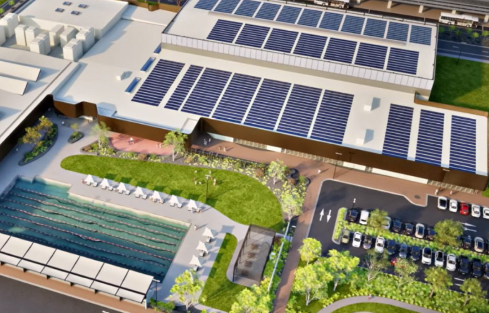 Swan Active Ellenbrook recreational facility under construction featuring pools, waterslides, wellness areas and family amenities in Perth north-east