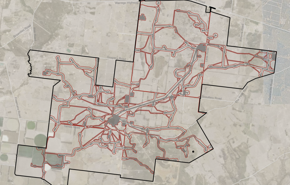 Indicative layout of the proposed Goombi Renewable Energy Hub showing the project boundary, disturbance footprint and internal access and electrical corridors near Chinchilla and Miles, Queensland.